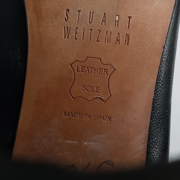 Stuart Weitzman -Jump - Leather, Heeled Booties w/Moto Zippers -Spain -size 8 - Picture 9 of 9